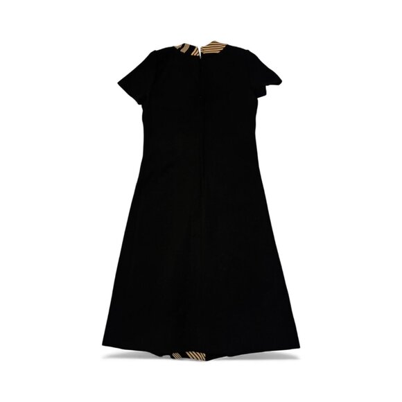 Italian Vintage Black Dress with Inverted Pleat - Picture 6 of 6